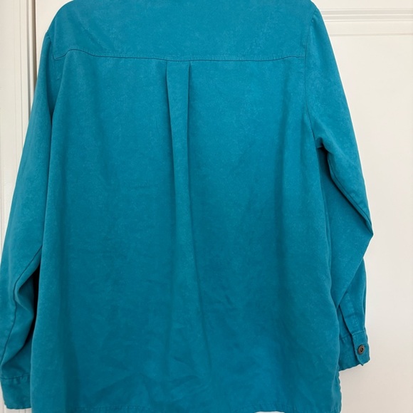 Vintage Chico’s Women’s Turquoise Button- Down Shirt - Picture 6 of 9
